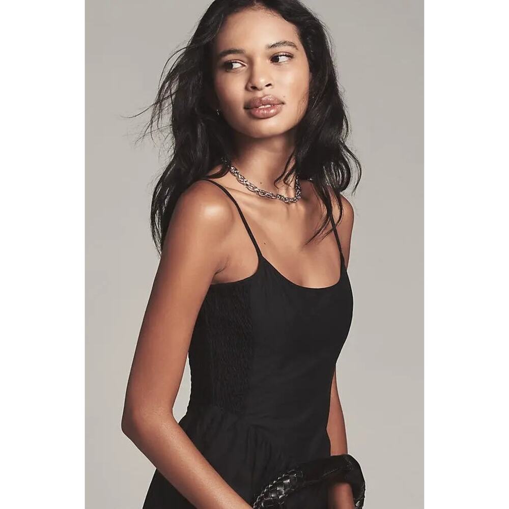 New Anthropologie Maeve Sleeveless Square-Neck Drop-Waist Midi Dress $178 1X - Picture 2 of 5